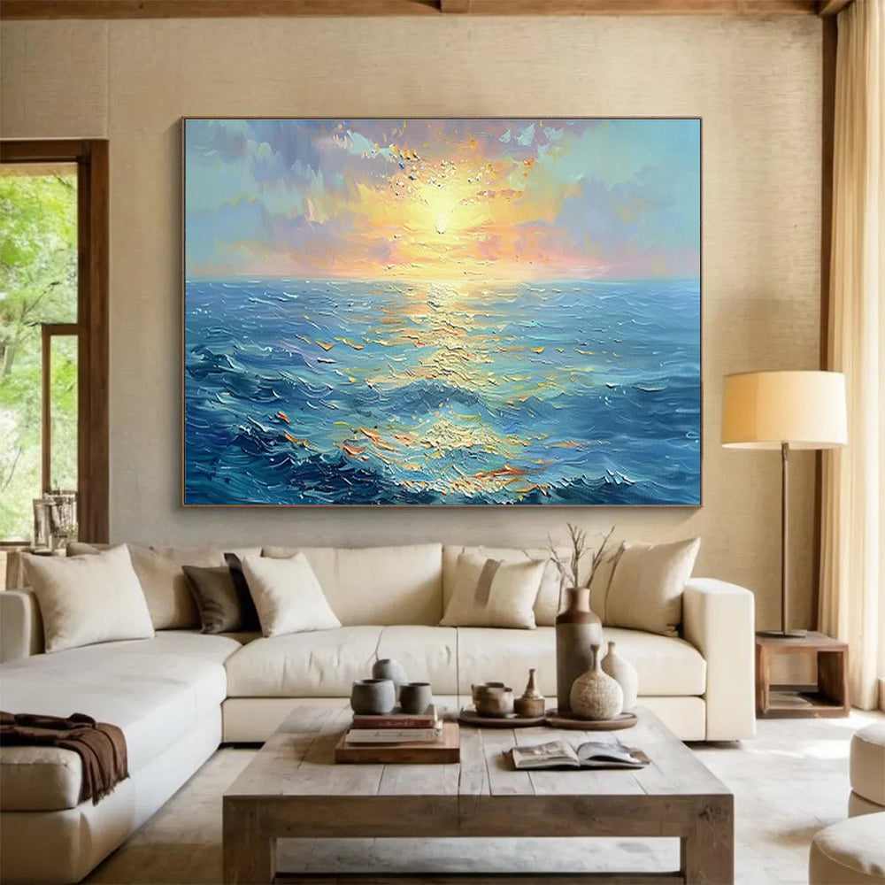 evening coastal gold canvas design 3